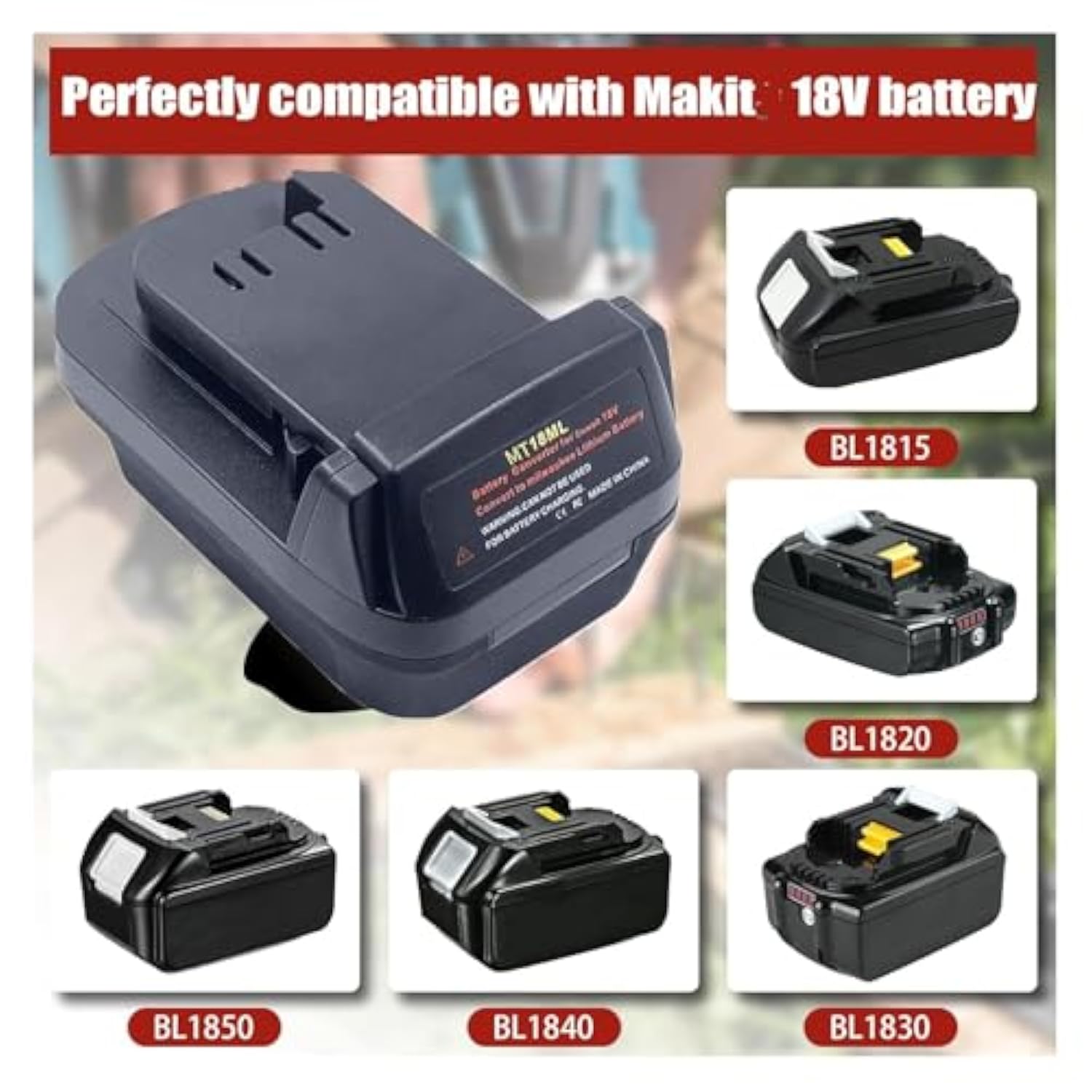 For Makita To Milwaukee? Battery Adapter Compatible With Makita 18V Lithium Battery Bl1815 Bl1820 To Replace For Milwaukee 18V Lithium Battery 48-11-1811 Work For Milwaukee M18 18V Power Tools