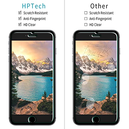 (2 Pack) Tempered Glass For iPhone SE 2020, iPhone 8, iPhone 7, iPhone 6S, iPhone 6 4.7-Inch Screen Protector, Case Friendly, Easy to Install, Bubble