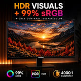 27 240Hz Curved Gaming Monitor, 1500R Va, Fhd 1080P, Hdr, 99% Srgb, Premium Adaptive-Sync, 5Ms Od, Hdmi & Displayport, Fps/Rts Modes, Pc & Console Compatible, American Seller