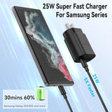 Samsung 25W Usb C Fast Charger, Dual Port C Charger With 6Ft Cable For Samsung Galaxy S23/S22/S20/S21 Ultra Plus, Note 20/Note 10 Plus, Pps Charging