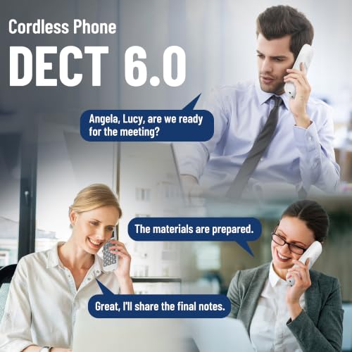 Desktop Corded Telephone, Black Landline Telephone, Office Landline Phone With Mute, Pause, Redial, Flash, Ringer (Hi & Low), Mechanical Lock, Call Light Indication For Home/Office/Hotel Use