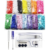 Kam Snaps Buttons And Snap Pliers Set, 420 Sets 14-Colors Starter Fast