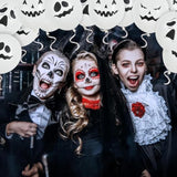 40Pcs Halloween Balloons 12" Latex - Black & White Pumpkin Ghost Scary Party Decor