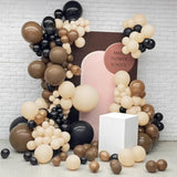 Brown/Black/Nude Balloon Garland Kit - 160Pcs Multi-Size Decor