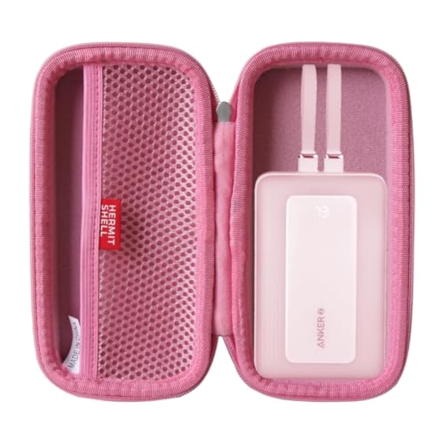 Hermitshell Hard Travel Case for Anker Zolo Power Bank, 10,000mAh /20,000mAh 30W Portable Charger (Pink)