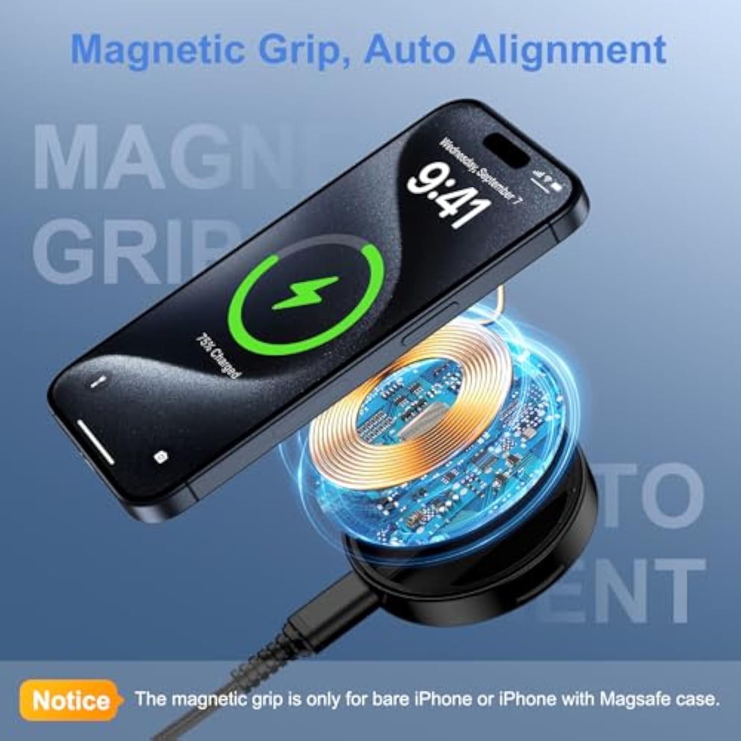 Samsung Galaxy S25 Ultra Charging Pad, Magsafe Charger Pad Wireless Charger Magnetic Mag Safe Charging Stand Fast Charging For Iphone 16 Pro Max, Samsung Galaxy S25 S24 S23 S22, 20W Type-C Pd Adapter