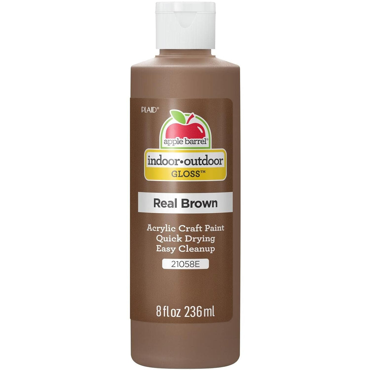 Apple Barrel Gloss Acrylic Paint in Assorted Colors (8 oz), Gloss Real Brown