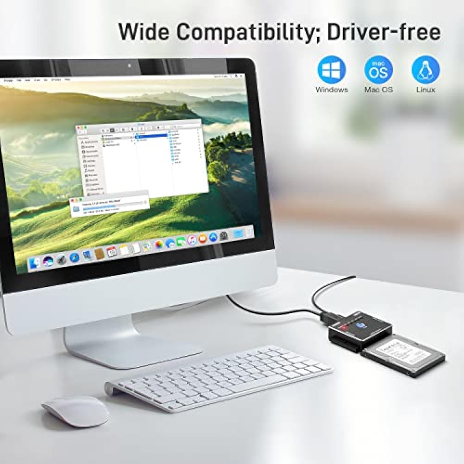 Sata/Ide To Usb 3.0 Adapter, Hard Drive Adapter Cable For Universal 2.5/3.5 In