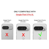 Pixel 9 Pro XL Wallet Case, Leather Zipper Folio, Card Holder, Wrist Strap - Black