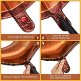 8 Pcs Western Themed Party Balloons Include Cowgirl Boot And Cowgirl Hat Foil Balloon, Bachelorette Party Decorations For Western Themed Birthday Party