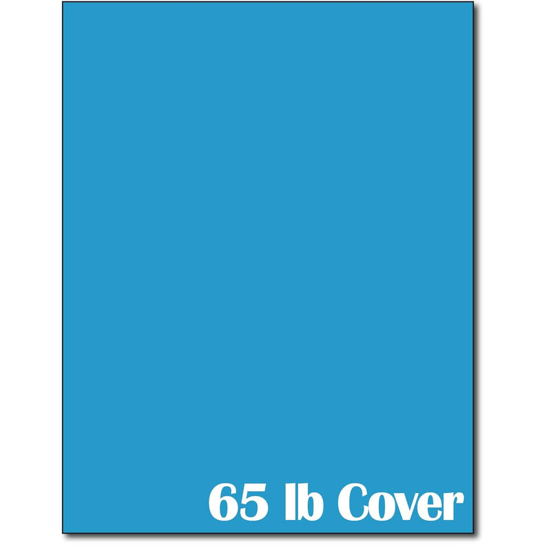 65Lb Cover Cardstock Paper - 8.5 X 11 Inch - 25 Sheets (Bright Blue)