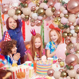 Rose Gold Balloon Garland Kit: Nude, Pink & Confetti Party Decor