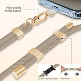 Cell Phone Lanyard Crossbody and Wrist Strap with Metal Buckle Khaki