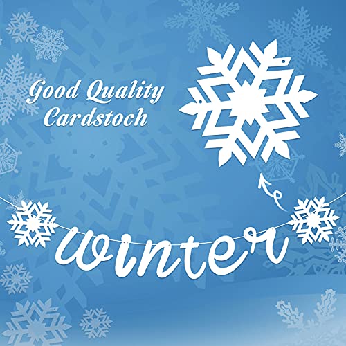 3 Pack Winter Wonderland Snowflake Banner Garland,White