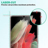 [2+2 Pack] Compatible For Samsung Galaxy S21 Ultra 5G 6.8-Inch, Flexible Tpu Screen Protector And Glass Camera Lens Protector[Support Fingerprint Reader] [Easy Installation] Case Friendly
