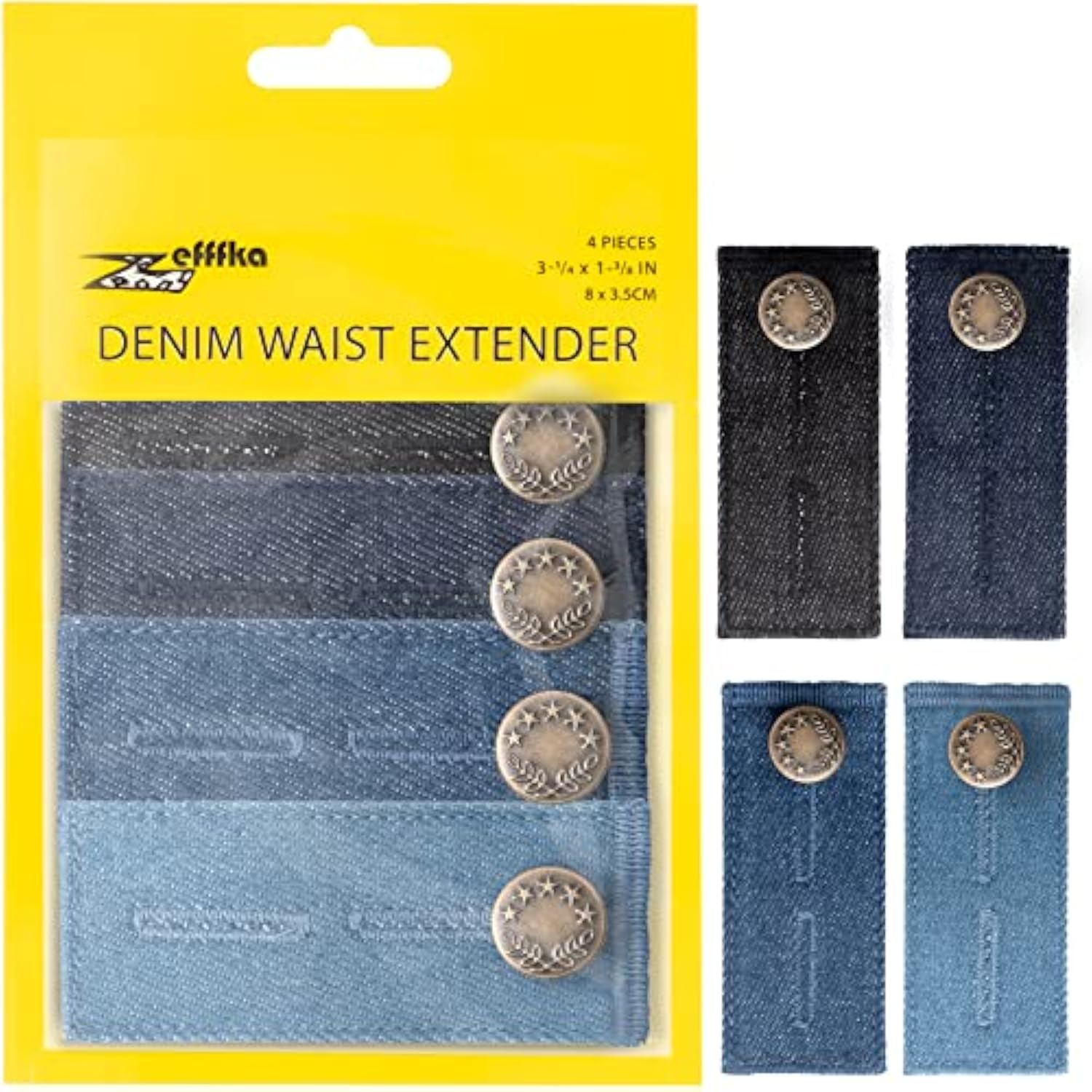 Denim Waist Extender Button For Jeans And Skirt Comfy Metal Buttons 4