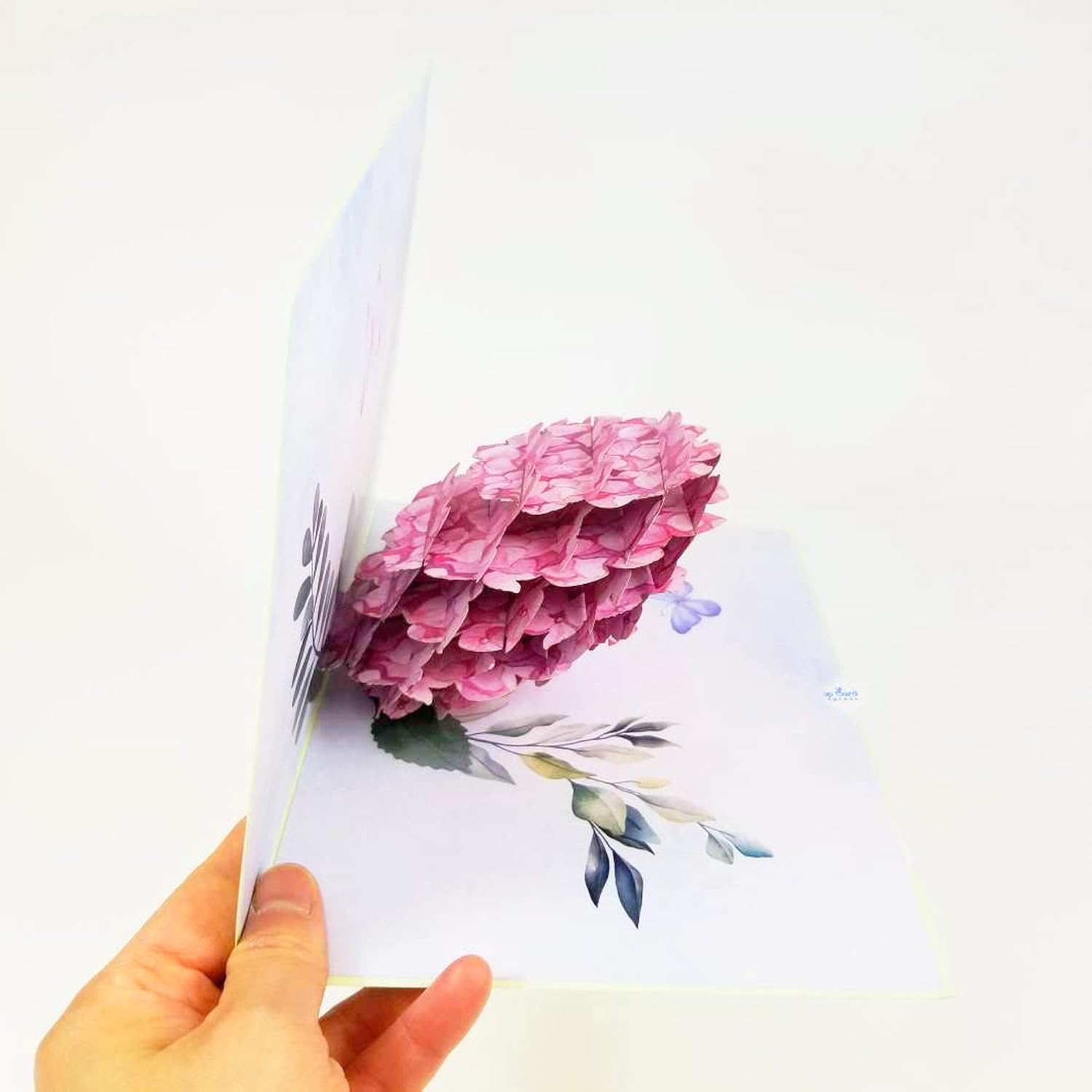 Hydrangea Flower Birthday Card (Pink) - Birthday, Retirement, Graduations, Thank You And Celebrations For Mom, Her, Girl, Wife