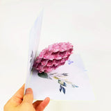 Hydrangea Flower Birthday Card (Pink) - Birthday, Retirement, Graduations, Thank You And Celebrations For Mom, Her, Girl, Wife