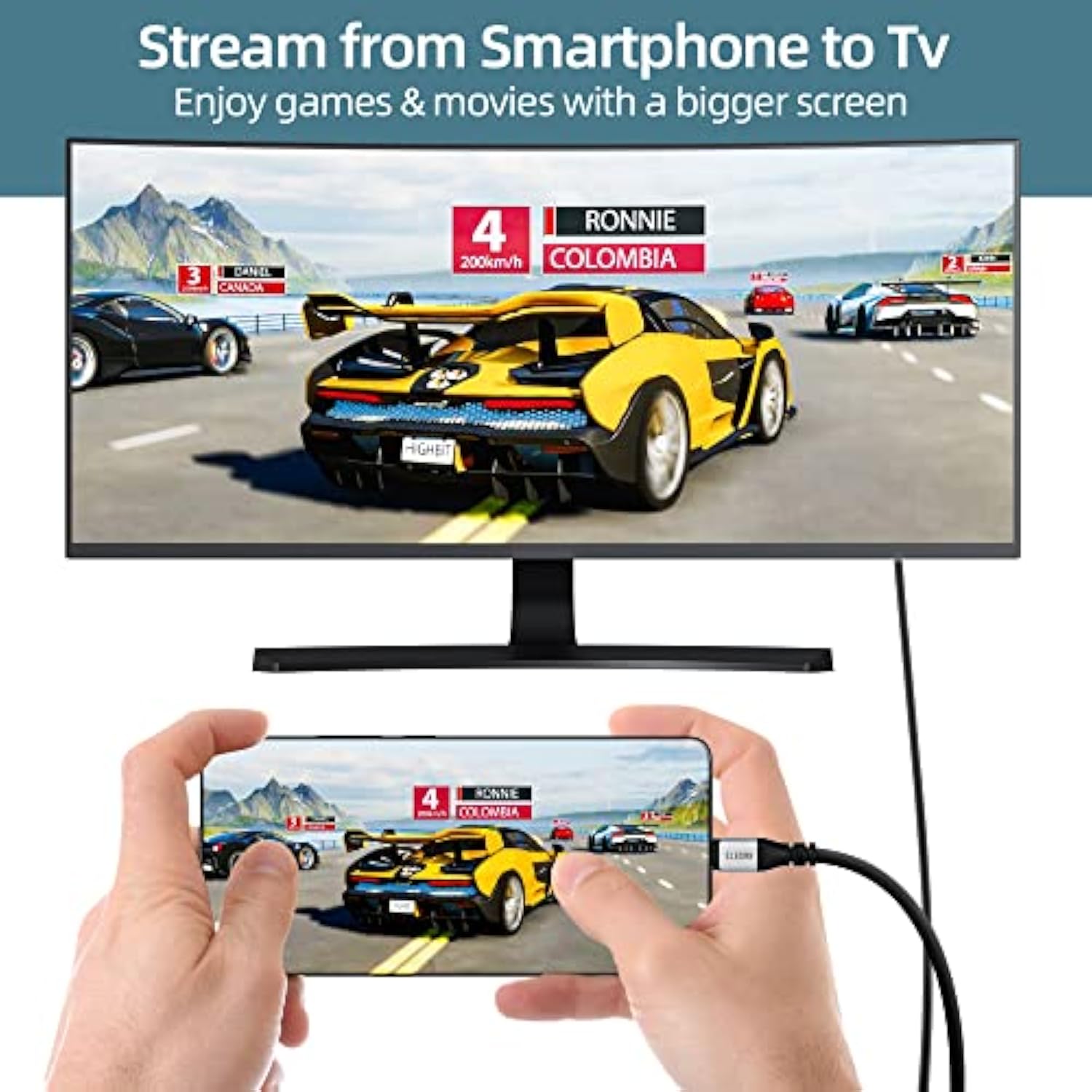 Usb C To Hdmi Cable 50 Ft, 4K@60Hz Hdr, Double Chips Gold-Plated High-Speed Us