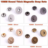 44 Sets 4 Color 18Mm Round Magnetic Snap Sets, Strong Magnetic Button