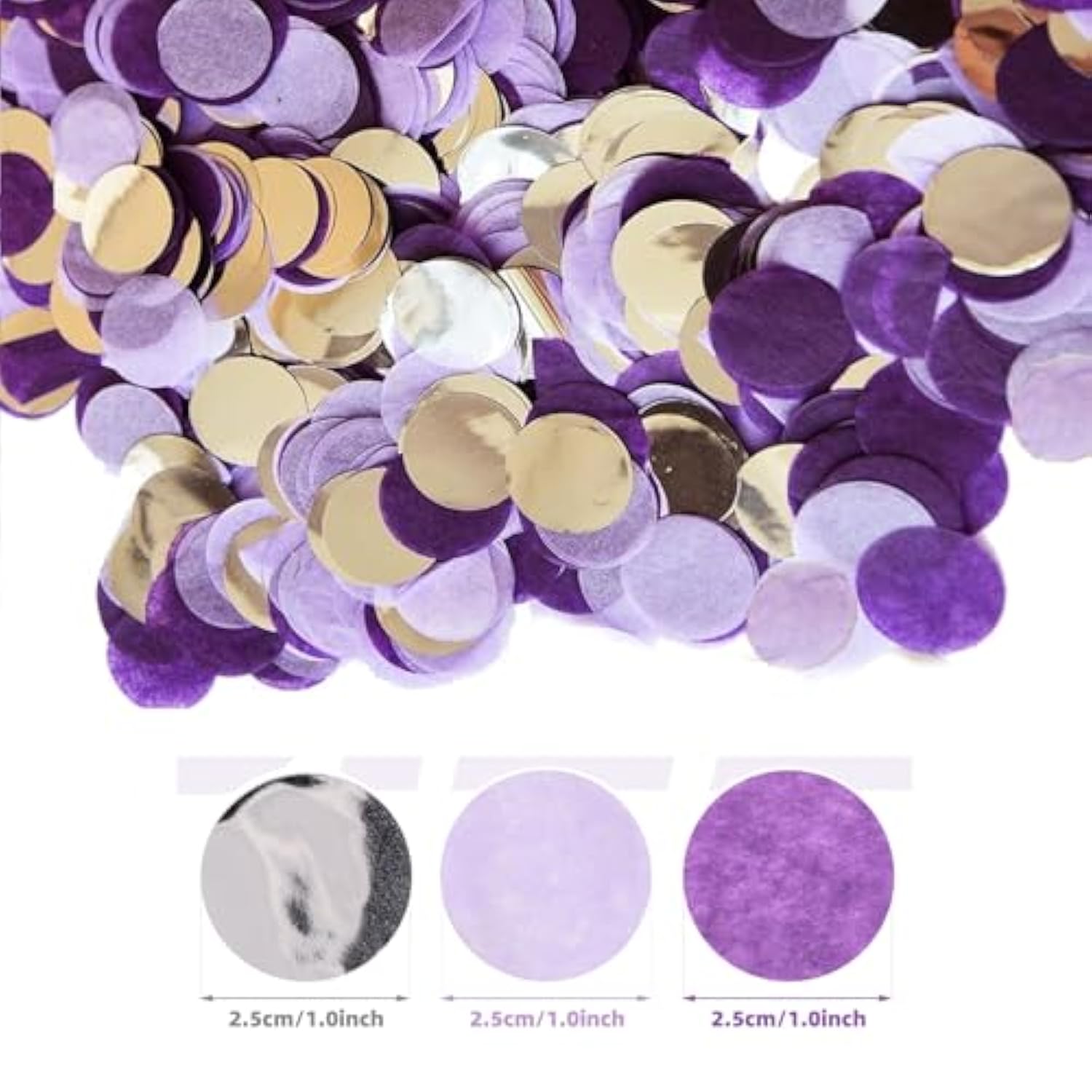 Purple Silver Confetti/Purple Birthday Party Decorations Centerpiece Table Party Decorations/Engagement Baby Shower/Wedding Purple Graduation 2026