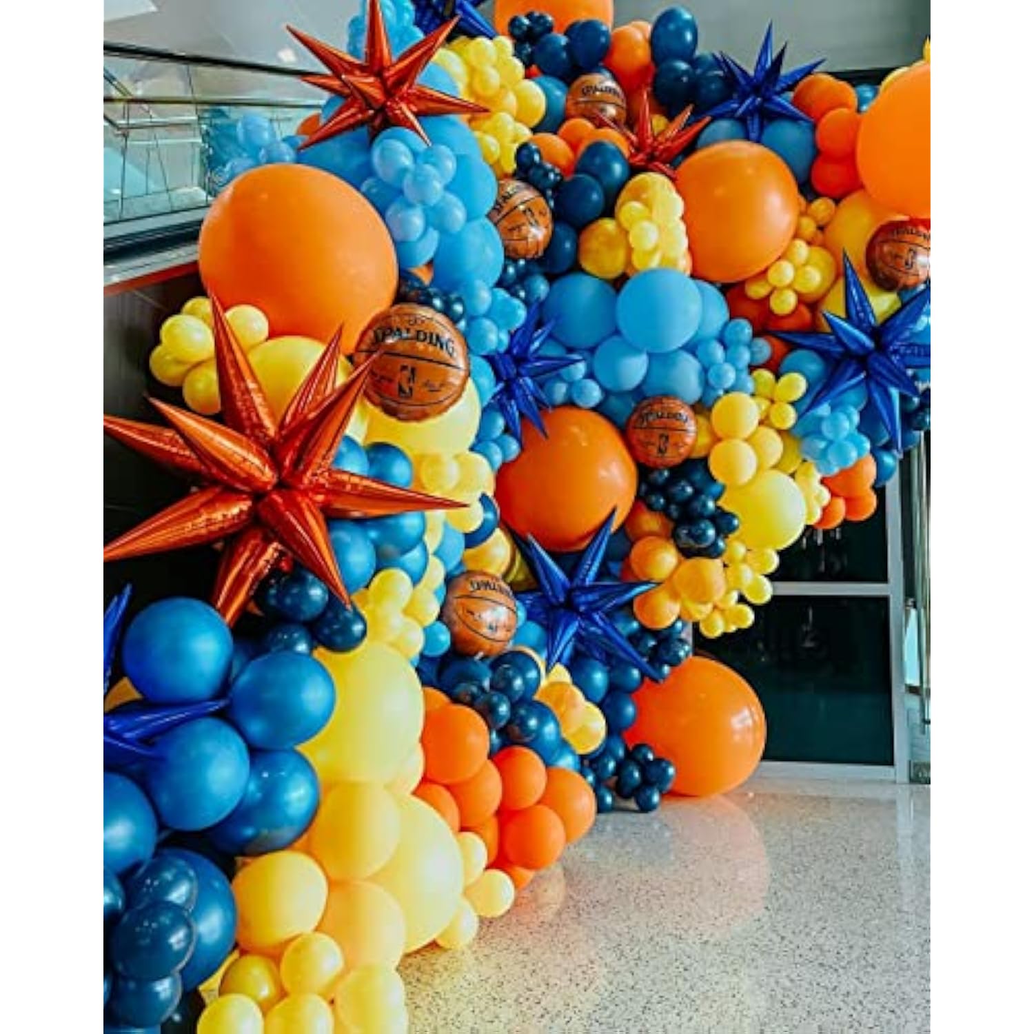 3Pcs 26Inch Orange Star Foil Balloons.Orange Explosion Star Burst Star Balloon-Spike Cone Balloon For Birthday Party Decorations,Wedding,Bachelor Party…