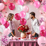 Metallic Pink Balloon Arch Kit - 12 Inch, Pack Of 60 | Pink Confetti Balloons For Princess Birthday Decorations, Birthday Decorations For Women | Baby Shower | Graduation Decoration Balloons