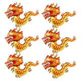 6 Pc Chinese Dragon Foil Balloons Lunar New Year Party Decoration Yellow