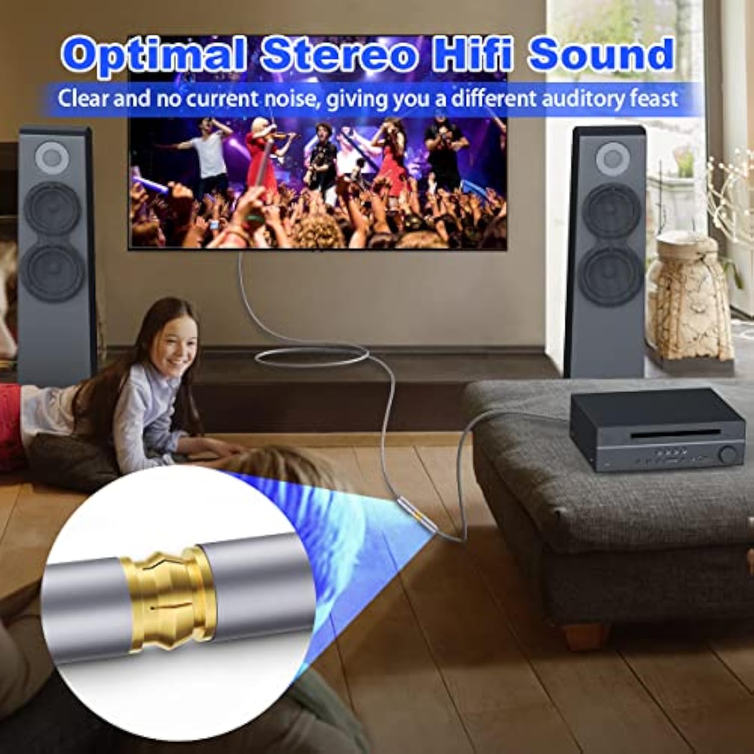 Rca Extension Cable Digital Coaxial Audio Cable Gold-Plated Rca Cables Hi-Fi S