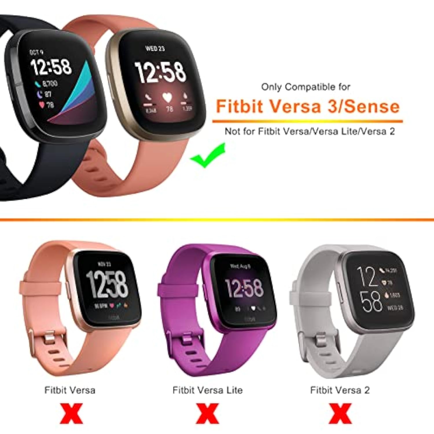 8 Pack Case Compatible With Fitbit Versa 3 / Sense Screen Protector, Ultra Slim Tpu Plated Cover Anti-Scratch All Around Bumper Shell Accessories For Fitbit Sense/Versa 3 Smartwatch, Women Men