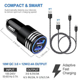 Type C Charger Fast Charger For Samsung Galaxy S25 S24 S23 S22 S21 Z Flip7 Z Fold7 A17 A56 A36 A26 A16 A55 A35 A25 A15 A54 A14 A53 A13,Quick Charge 3.0 Car Charger Wall Adapter +3Ft 6Ft Usb C Cable