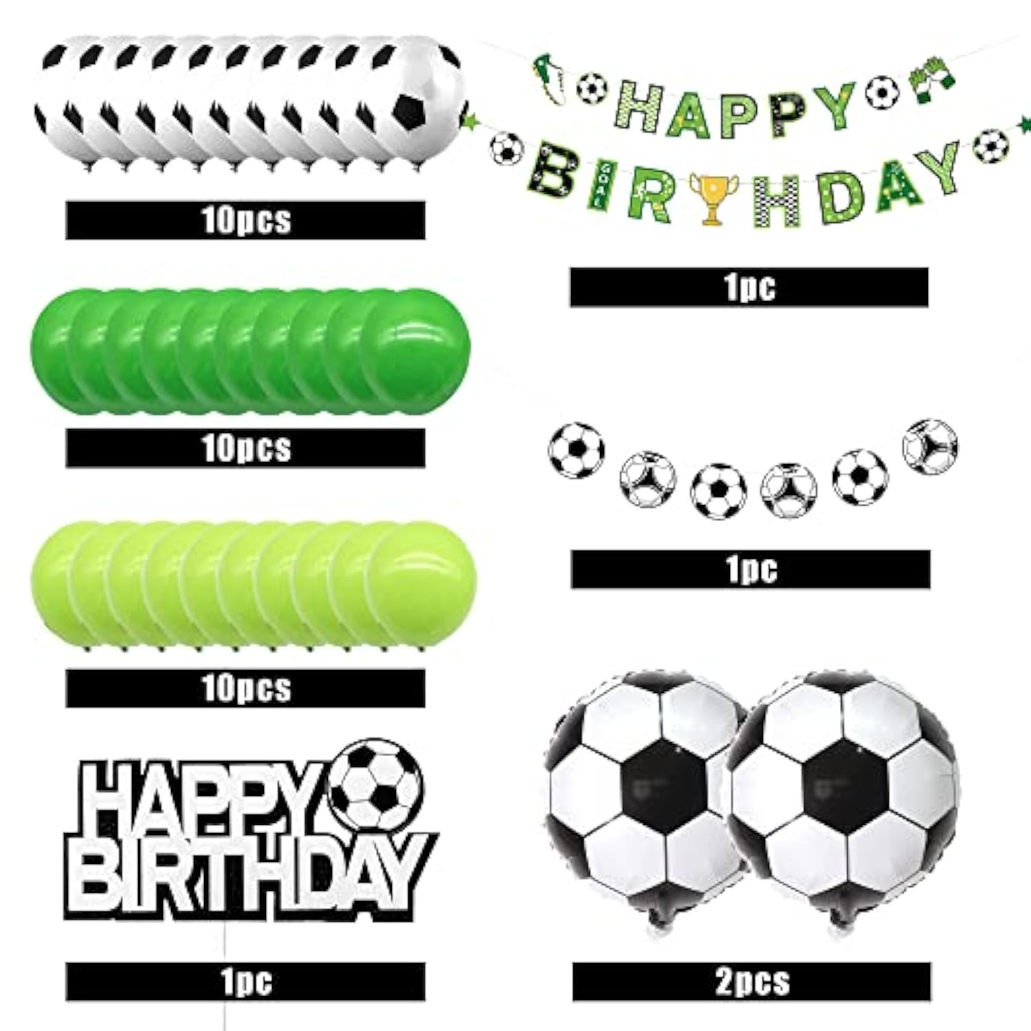 Soccer Birthday Banner & Balloon Set – Football-Themed Party Decorations for Boys and  Men