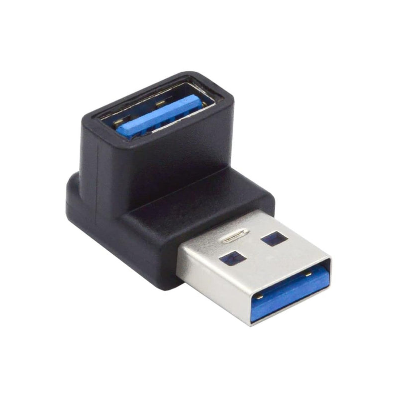 Cy Usb 3.0 Type A Male To Female Extension Power Data Video Adapter 90 Degree