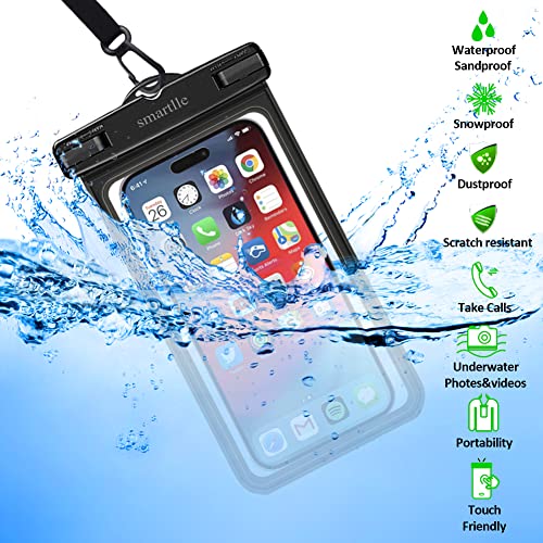 Waterproof Phone Pouch, Universal Waterproof Phone Case, Dry Bag Outdoor Beach Bag for iPhone 15 14 13 12 11 Pro Max XR SE XS 8 7 6S Plus, Galaxy