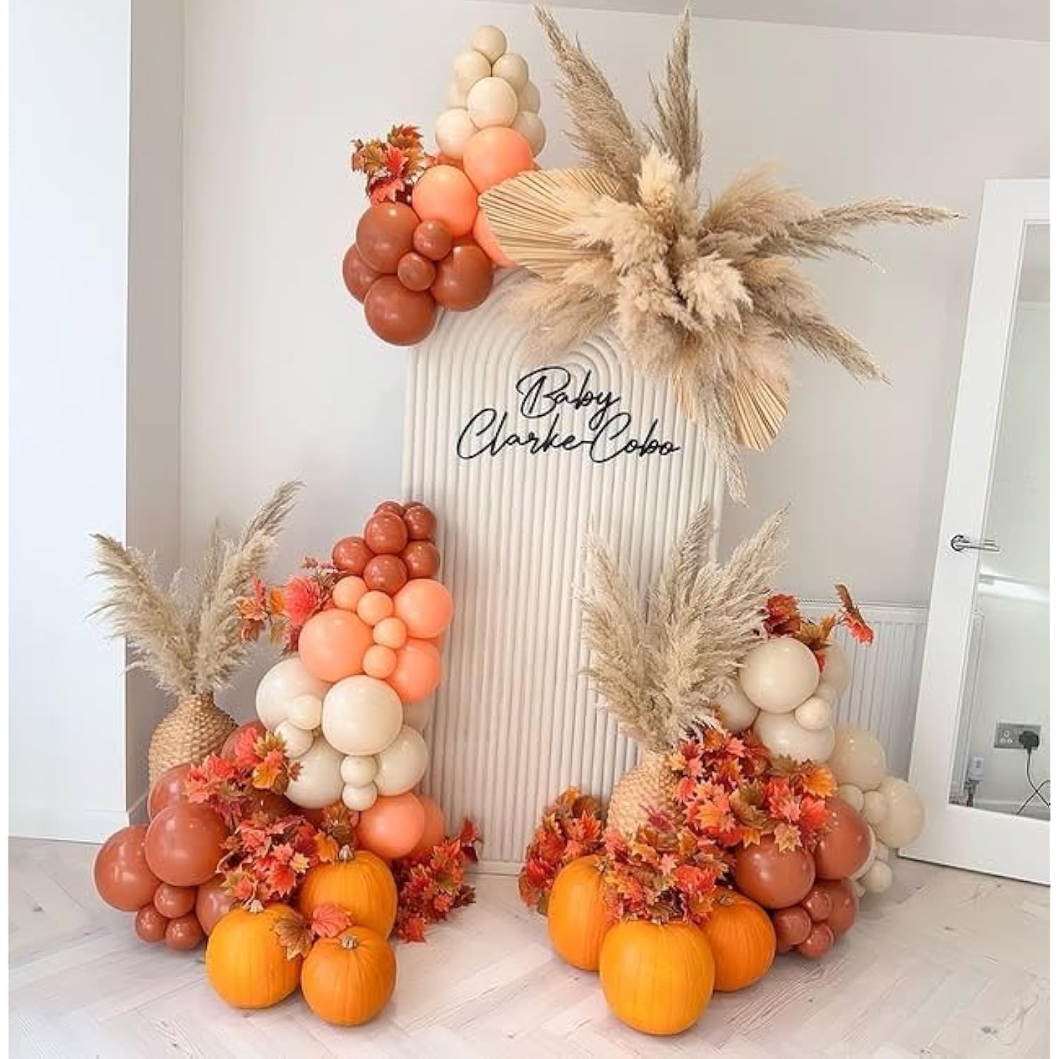 Fall Balloon Arch Kit 138pcs Orange Brown Nude Boho Balloons for Baby Shower Thanksgiving Party