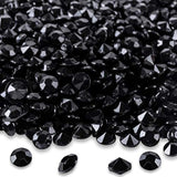 2000 Black Diamond Table Confetti Wedding Bridal Shower Party Decorations 1 Carat 6.5Mm Black