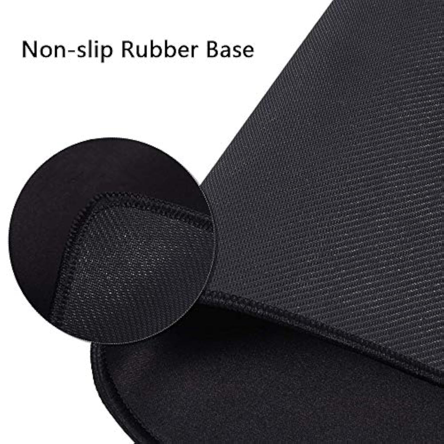 Large Gaming Mouse Pad Extended Mouse Mat Non-Slip Rubber Base Mousepad Big Desk Pad Keyboard Mat With Stitched Edge For Laptop Notebook Computer Desktop Pc Gamer Office & Home (23.5" X 11.8" Black)