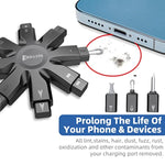 Phone Cleaning Kit,Charging Port Cleaning For Phone Ipad Watch, Repair & Restore Cleaner For Phone Speaker & Lightning Charger Cables, Snowflake Cell Phone Cleaning Kits