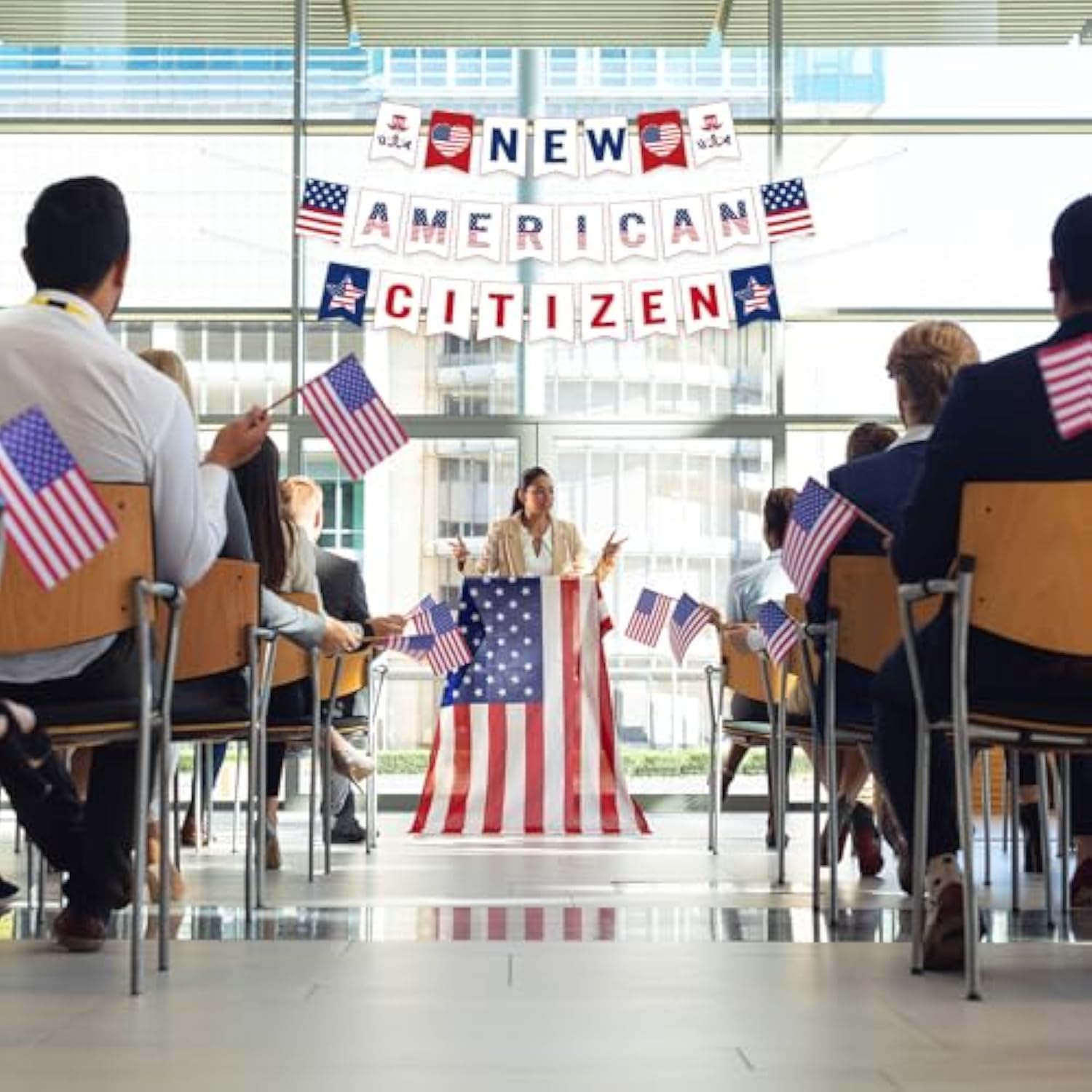 New Us Citizenship Decorations New Citizenship Congratulations Flags Banner Congratulations On Becoming A Us Citizen Banner For Oath Ceremonies Patriotic Party