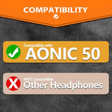 Aonic 50 Ear Pads - Replacement Ear Cushion Foam Compatible With Aonic 50 Headphones Soft I Comfortable Memory Foam (Cooling Gel Fabric)