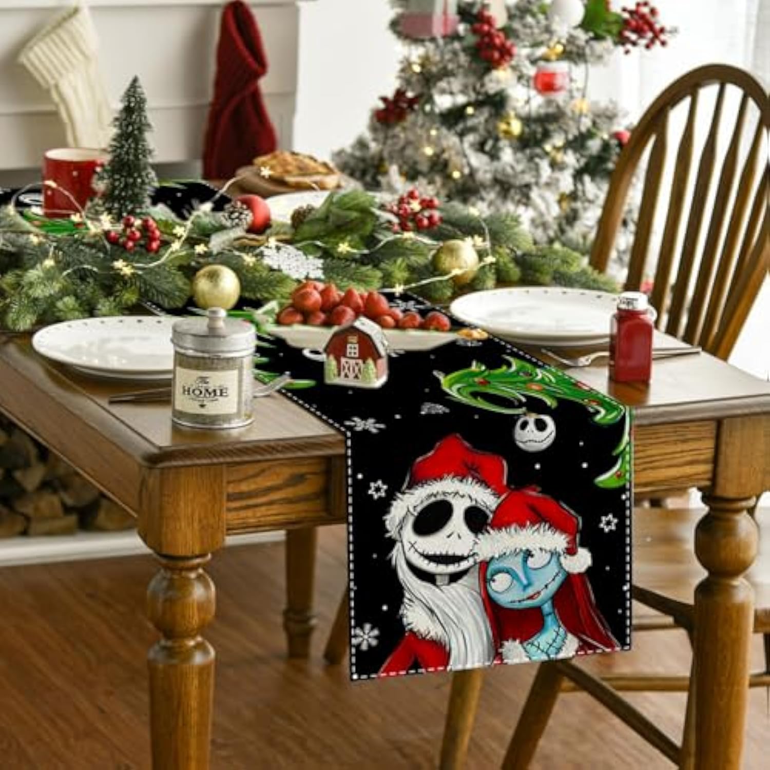 Christmas Table Runner Halloween Table Cover Decor And Christmas Decorations For Home Party