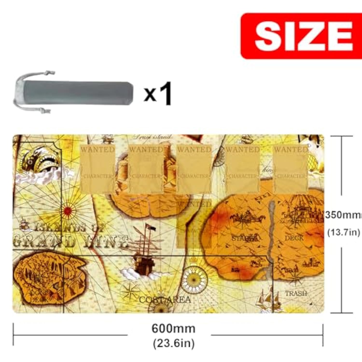 Opcg Playmat Card Mat Duel Mat Gaming Competition Pad Card Binder Deck 23.6X13.7In