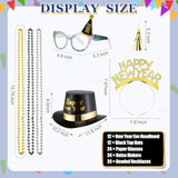96pcs New Year 2026 Party Kit for 24 Guests with Hats, Glasses & Noise Makers