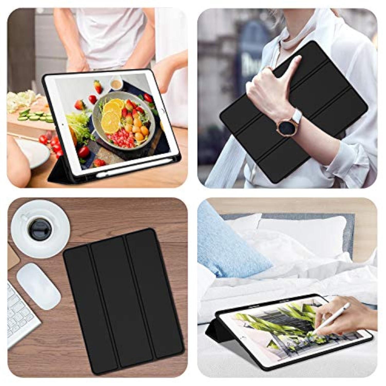 Ipad 9.7 Case (2018/2017 Model, 6Th/5Th Generation), Smart Cover With Pencil H