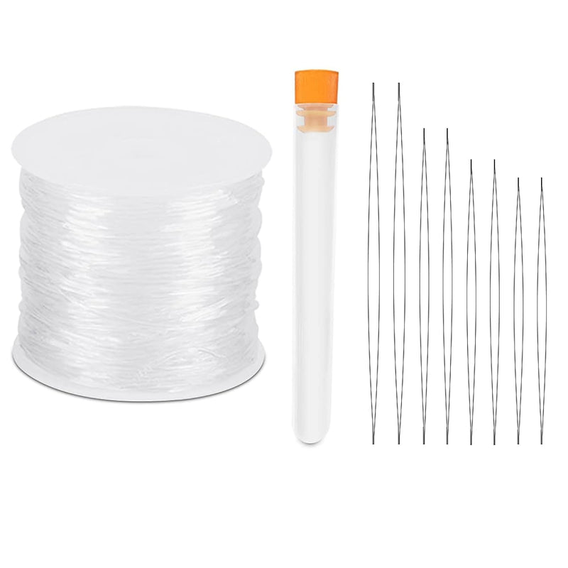 Elastic Bracelet String Cord With Beading Needles, 1 Mm Clear Elastic String S