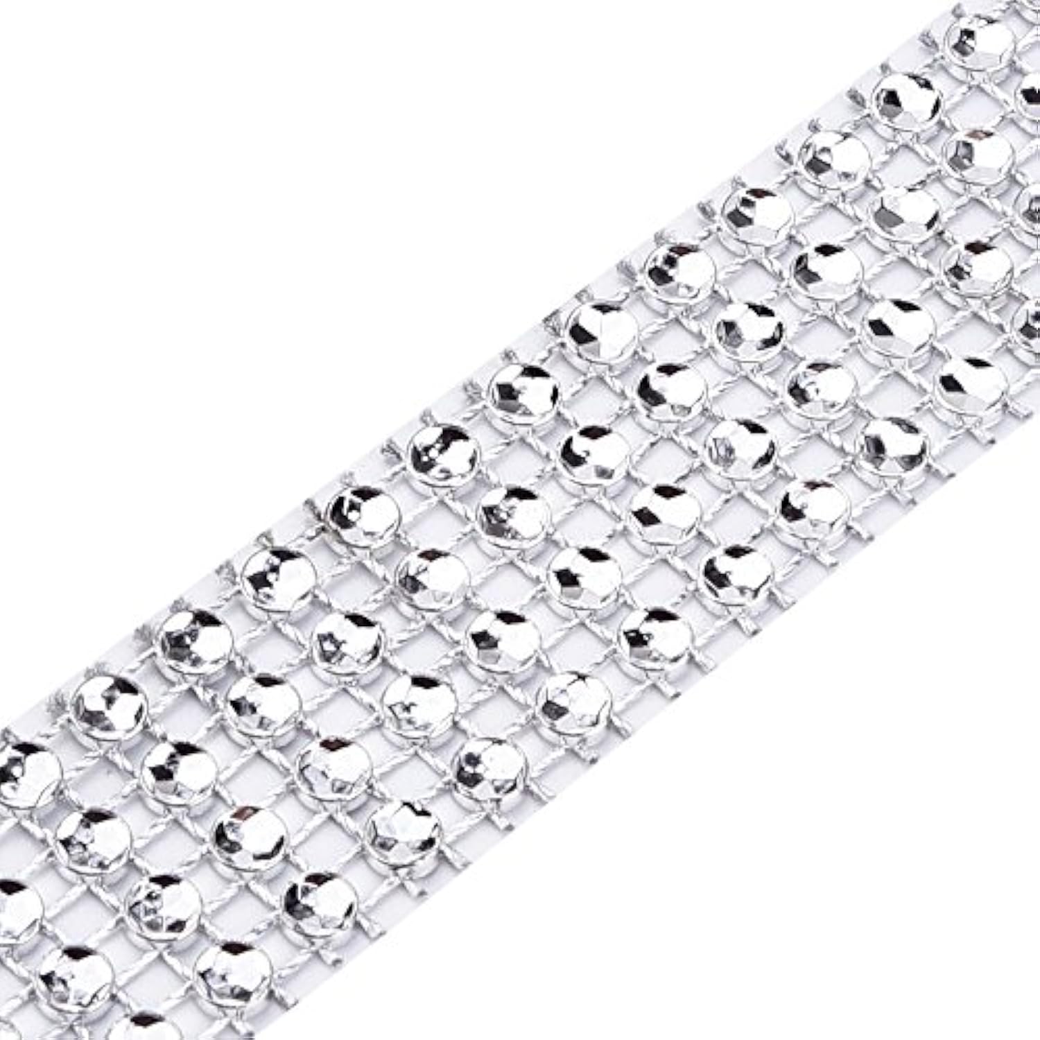 4 Row 10 Yard Acrylic Rhinestone Diamond Ribbon For Wedding Cakes, Bir