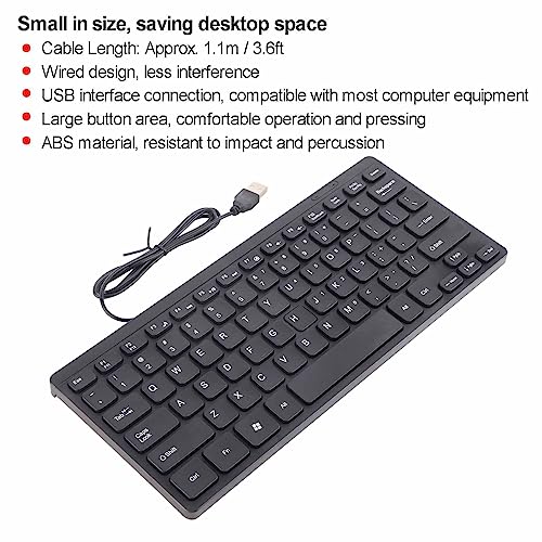 K1000 Portable Mini Keyboard, Usb Wired & Multimedia Kaypad, Compact Lapaccessories, Computer Parts