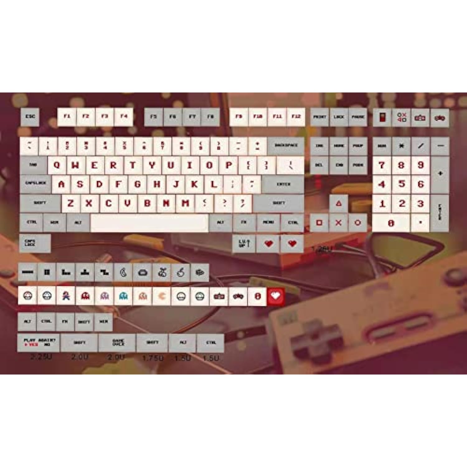 146 Key Gameboy Dye Sub Zda Pbt Keycap Similar To Xda For Mx Keyboard 104 87 6
