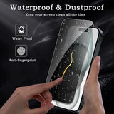 [2+2 Pack] Privacy Screen Protector for iPhone 15, Anti-Spy Shatterproof Tempered Glass with Camera Lens Tempered Glass 9H Hardness Bubble Free