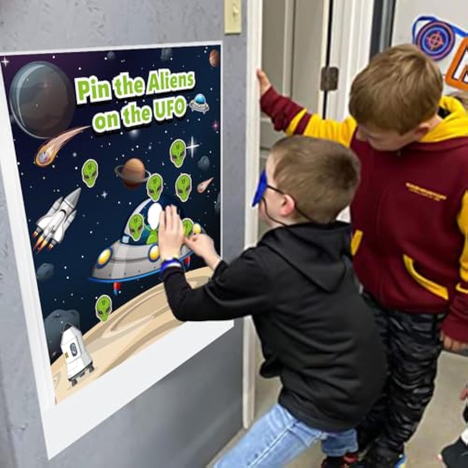 Aliens Space Party Decorations Games Pin The Aliens On The Ufo Games For Outer Space Theme Classroom Activities Birthday Party Supplies Favors